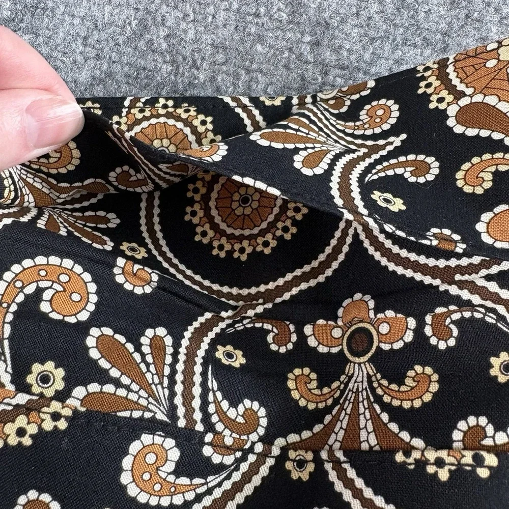 Y2K  Vera Bradley Checkbook Wallet Black Brown Paisley Boho Preppy‎